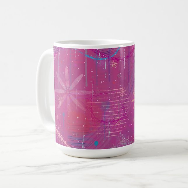 Pink Dreams Abstract  Coffee Mug (Front Left)
