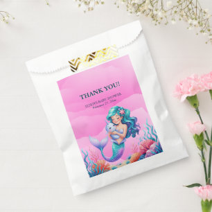 Pink Dreamy Mermaid Under the Sea Baby Shower Favour Bag
