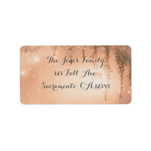 Pink Dreamy Rustic Forest Bridal Shower Invitation Label