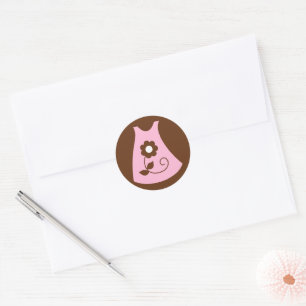 Pink Dress Baby Shower Classic Round Sticker