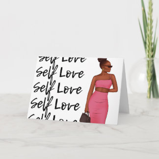 Pink Dress Diva | Self Loves Series  Note Card