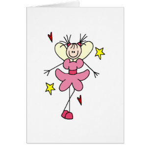 Pink Dress Fairy Angel Card