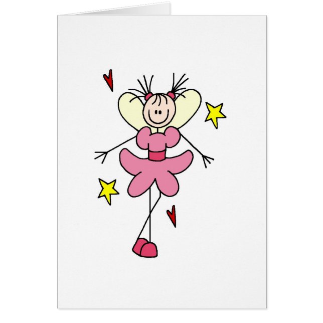 Pink Dress Fairy Angel Card (Front)
