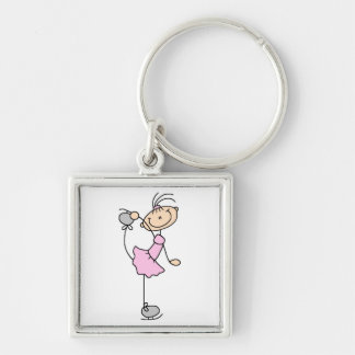 Pink Dress Figure Skater T-shirts and Gifts Key Ring