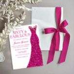 Pink Dress Sixty & Fabulous 60th Birthday Invitation<br><div class="desc">Pink Dress Sixty & Fabulous 60th Birthday Invitation

See matching collection in our Niche and Nest Store</div>