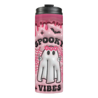Pink Dripping Ghost Thermal Tumbler