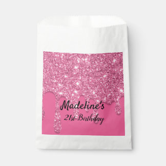 Pink Dripping Glitter  Favour Bag