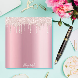 Pink drips name name notepad