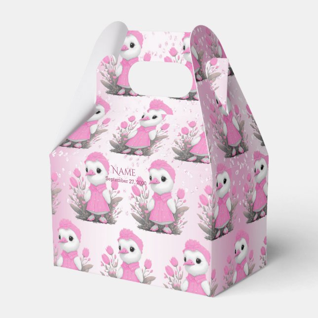 Pink Duck Favour Box (Front Side)