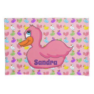 Pink Duck Pillow Case