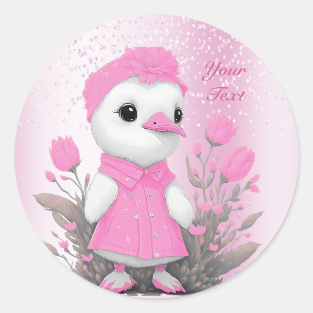 Pink Duck Sticker (Front)