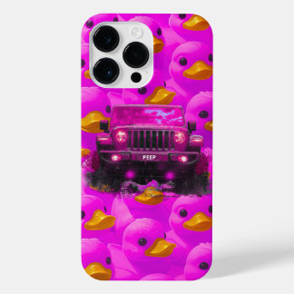 Pink Ducks with a pink 4x4 Truck iPhone Case