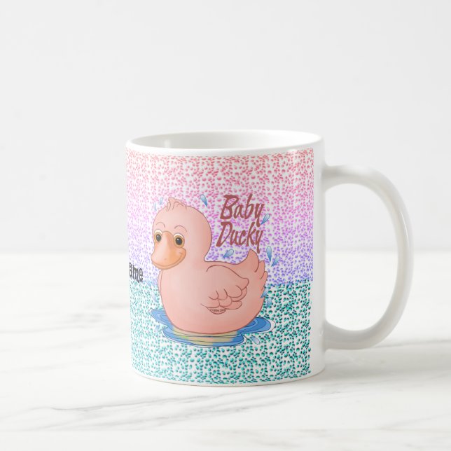 Pink Ducky Baby Girl   Coffee Mug (Right)