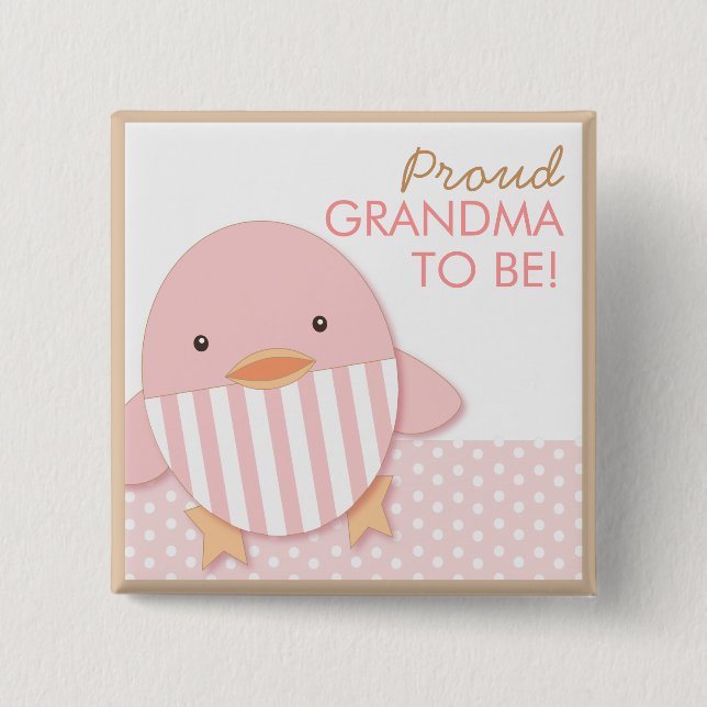 Pink Ducky Proud Grandma Pin (Front)