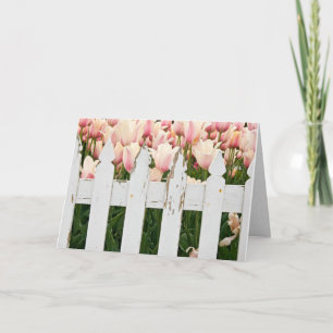 Pink Dutch Tulip Garden Card