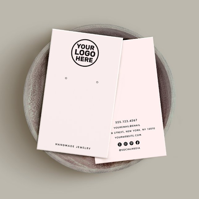 Pink Earring  Add Logo Display Holder (Creator Uploaded)