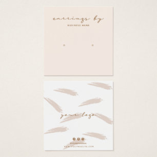 Pink Earring Display Business Card