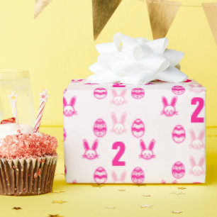 Pink Easter 2nd Birthday Wrapping Paper
