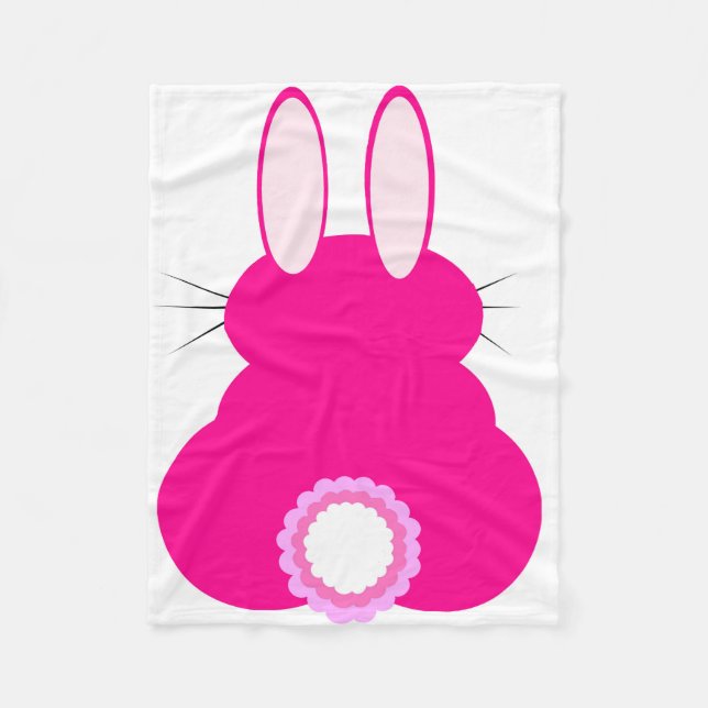 Pink Easter Bunny Blanket (Front)
