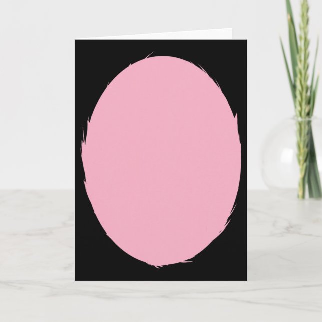 Pink Easter Rabbit Belly Costume Shirt Easter Bunn Card (Front)