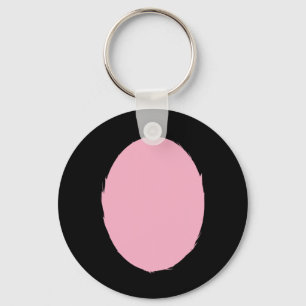 Pink Easter Rabbit Belly Costume Shirt Easter Bunn Key Ring