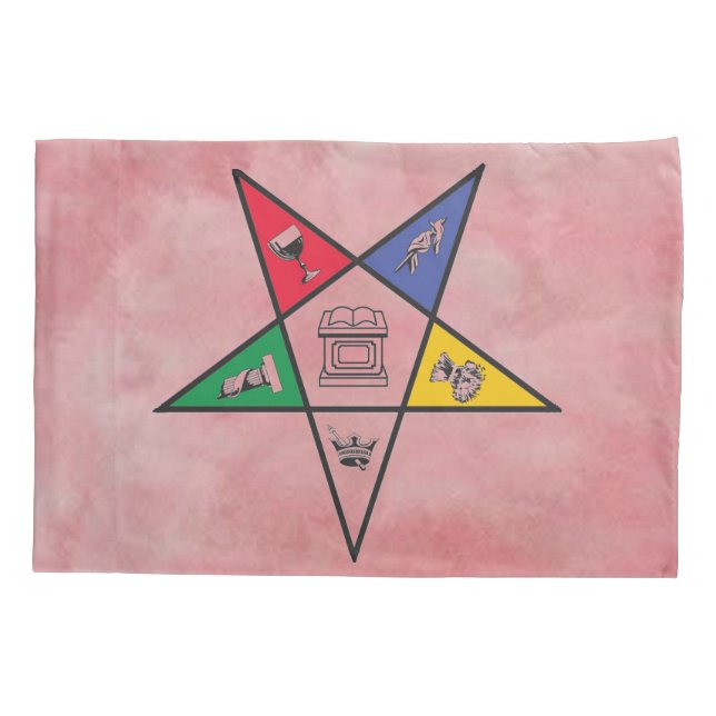 Pink Eastern Star Pillowcase (Back)