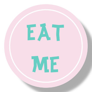 Pink Eat Me Classic Round Sticker