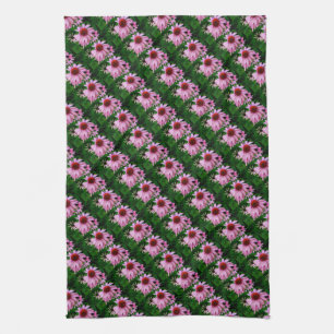 pink echinacea on green towel