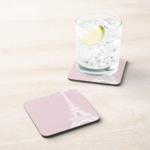 Pink Eiffel Tower Cork Coasters
