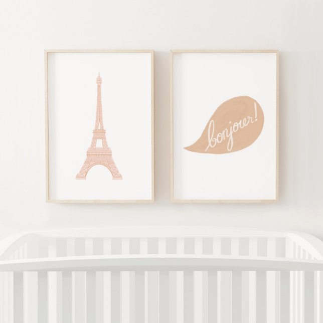 Pink Eiffel Tower French Girl Nursery Decor (Creator Uploaded)