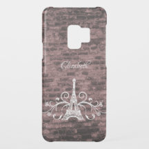 Pink Eiffel Tower Grunge Samsung Galaxy Case