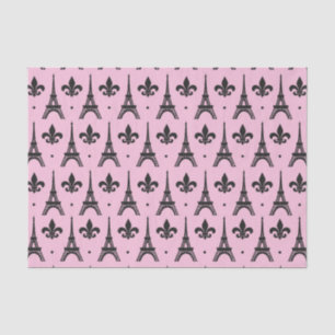 Pink Eiffel tower paris pattern party tissue Paper