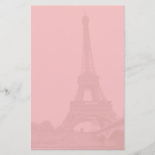 Pink Eiffel Tower Stationery