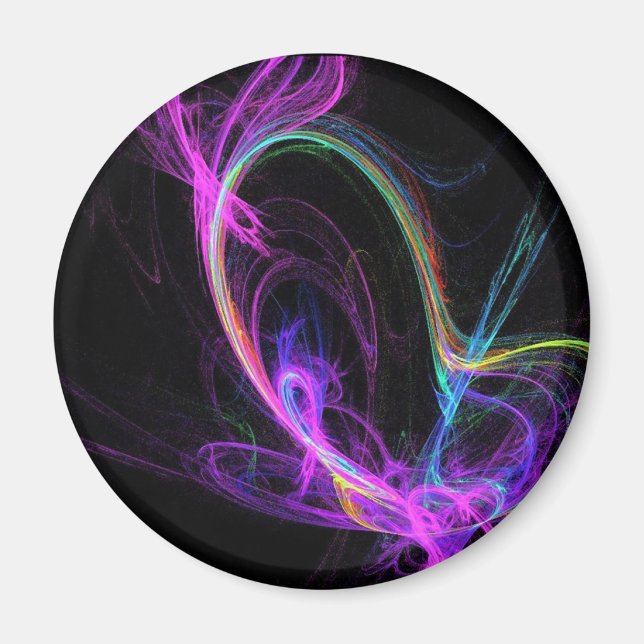 Pink Electric Fractal Magnet (Front)