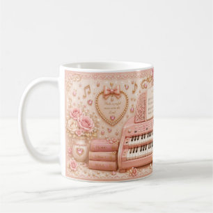 Pink Electronic Organ Music Teacher Mug