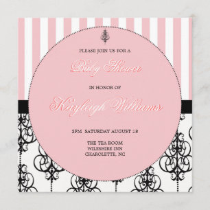 Pink Elegance Baby Shower Invitation