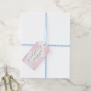 pink Elegance Graduation Party Invitation Gift Tags