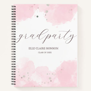 pink Elegance Graduation Party Invitation Notebook