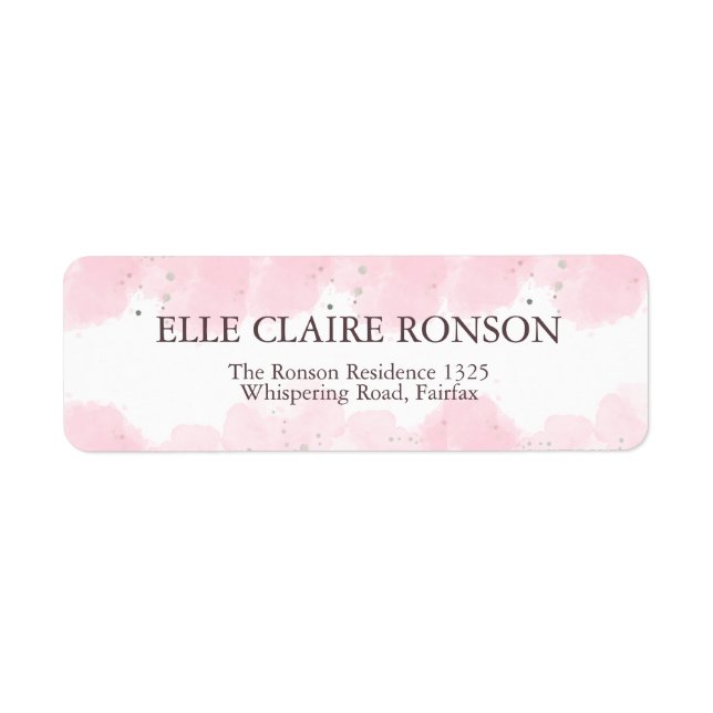 pink Elegance Graduation Party Invitation Return Address Label (Front)