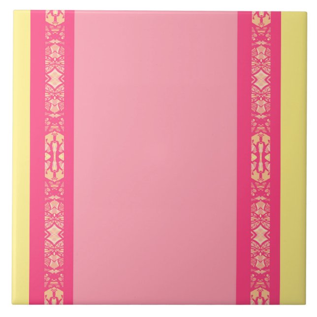 pink elegant abstract ceramic tile (Front)