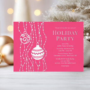 Pink Elegant Christmas Party Corporate Holiday