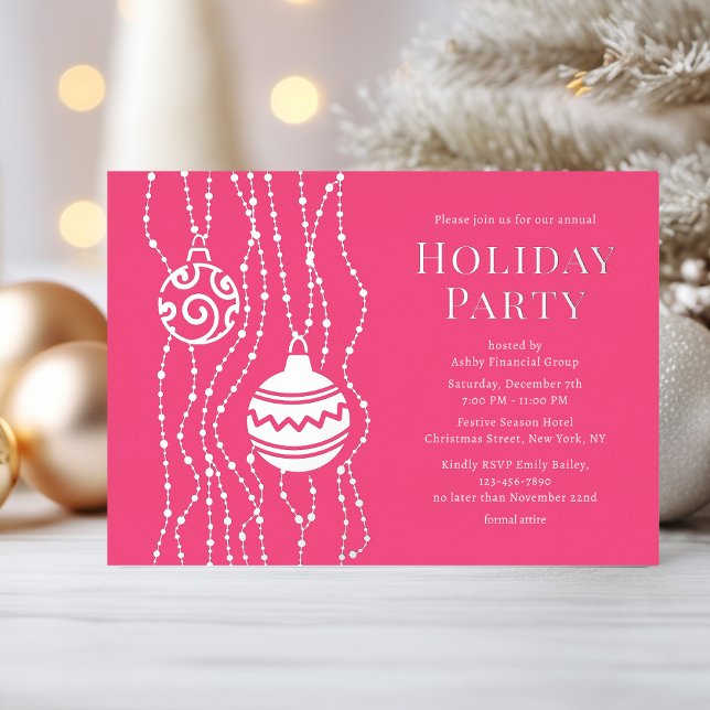 Pink Elegant Christmas Party Corporate Holiday (Creator Uploaded)