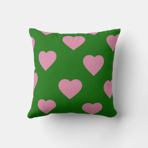 Pink Elegant Cute Cosy Modern Romantic Chic Heart Cushion