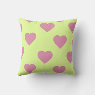 Pink Elegant Cute Cosy Modern Romantic Chic Heart Cushion