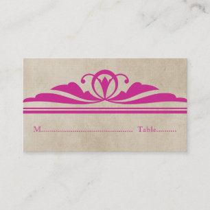 Pink Elegant Deco Place Card