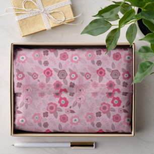 Pink elegant ditsy floral pattern tissue paper