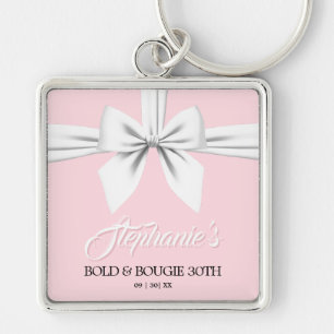 Pink Elegant Fancy Tiffany Birthday Keepsake Key Ring