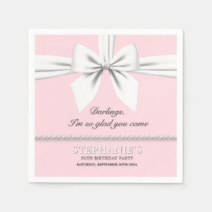 Pink Elegant Fancy Tiffany Birthday Tableware Napkin
