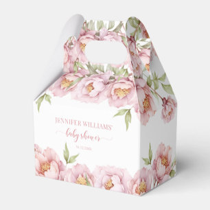 Pink elegant floral baby shower candy favour box