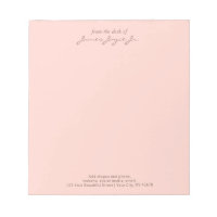 Pink Elegant Handwritten Stylish From The Desk Of